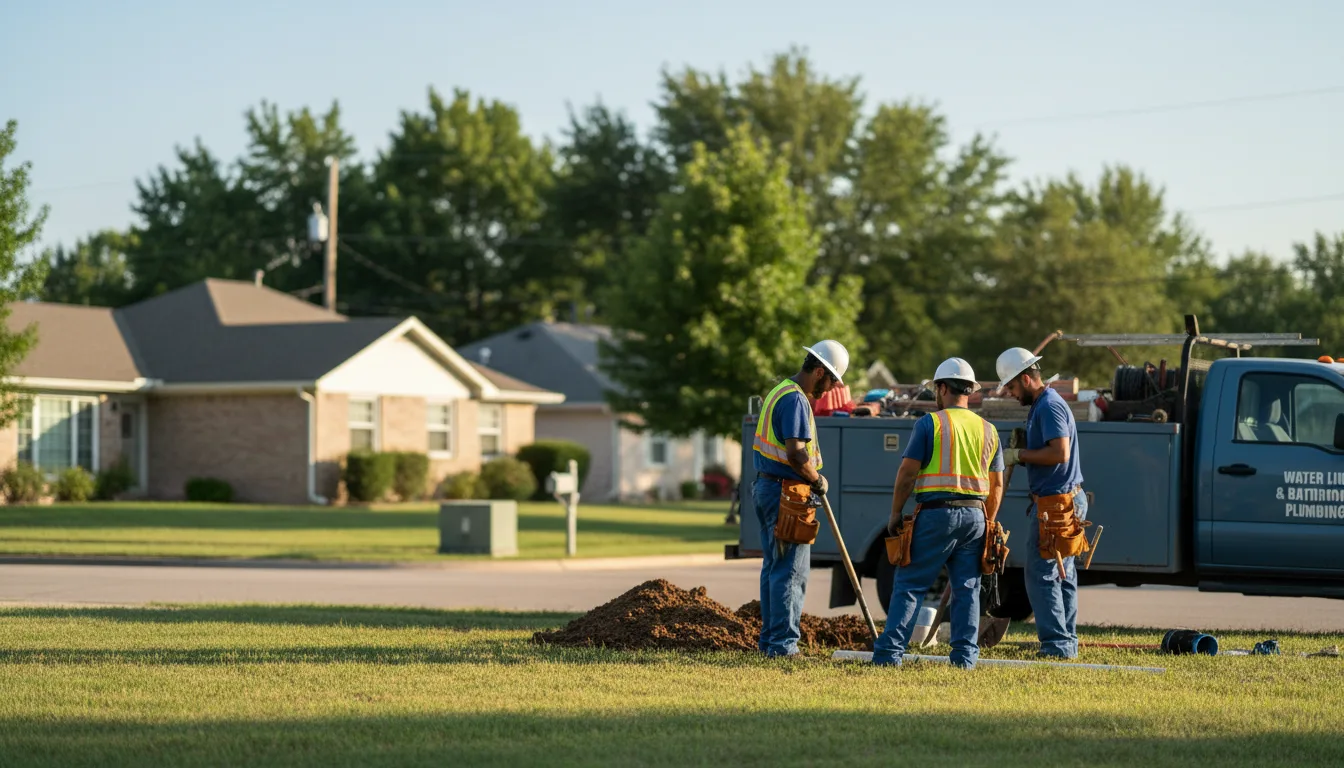 Residential water line and bathroom plumbing service in East Earl, PA